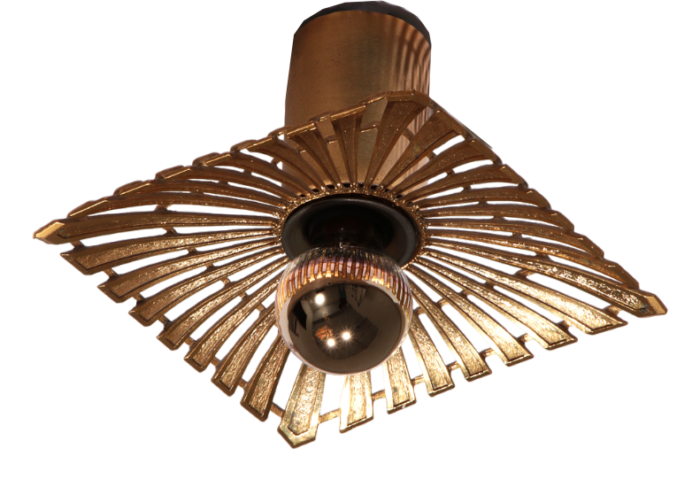 hollywood regency italian ceiling spotlight in brass 1970s 3382