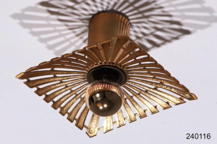 hollywood regency italian ceiling spotlight in brass 1970s 4091