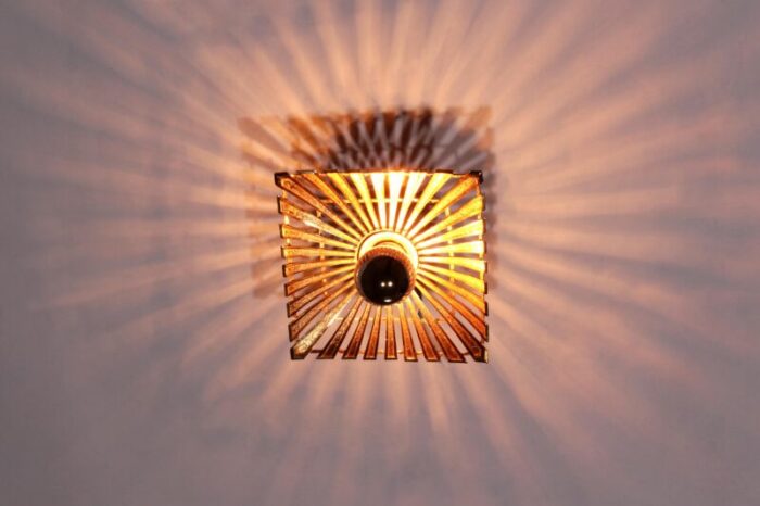 hollywood regency italian ceiling spotlight in brass 1970s 7305