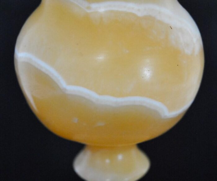 honey rose bud oriental alabaster candle holder votive small vase 4024