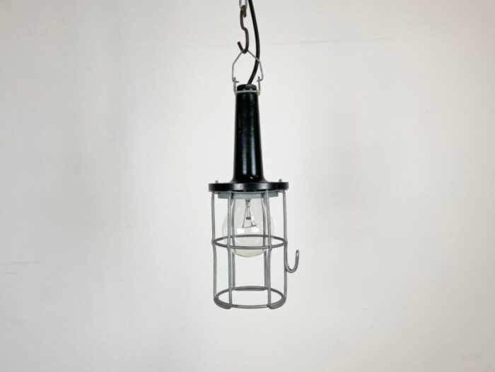 industrial bakelite hanging work lamp 1960s 1