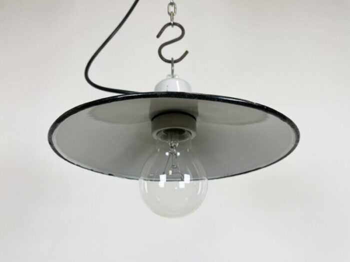 industrial blue enamel pendant light 1970s 4