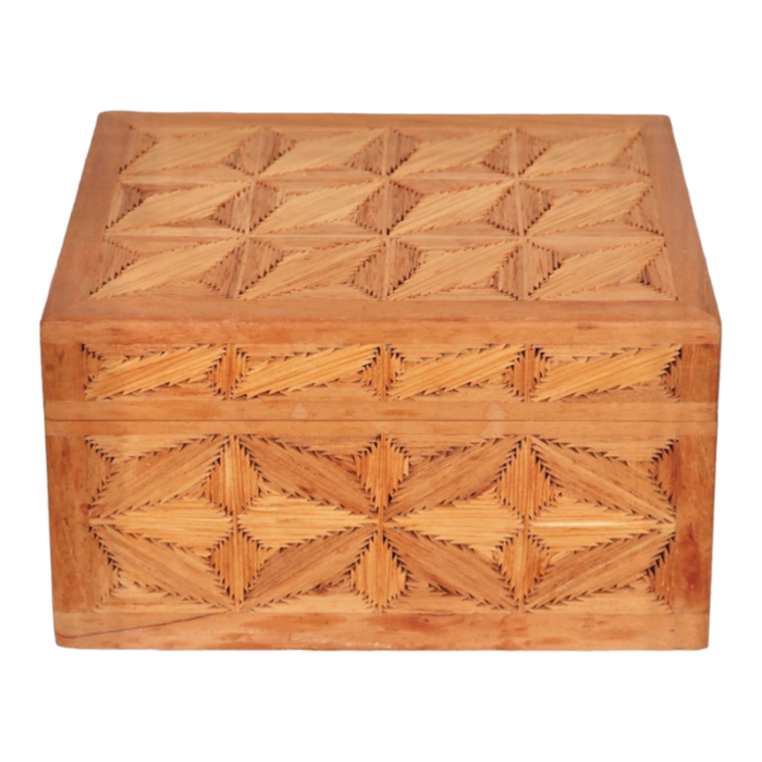 inlaid wooden trinket box 1701