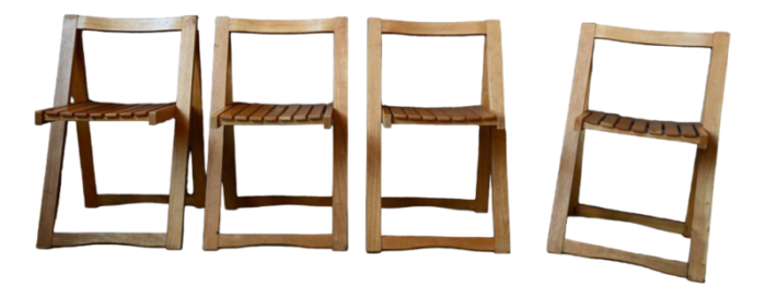 italian folding chairs by aldo jacober 1960s set of 4 3031