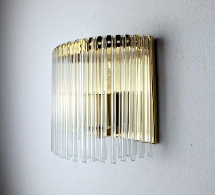 italian glass wall light from venini 1970s 3