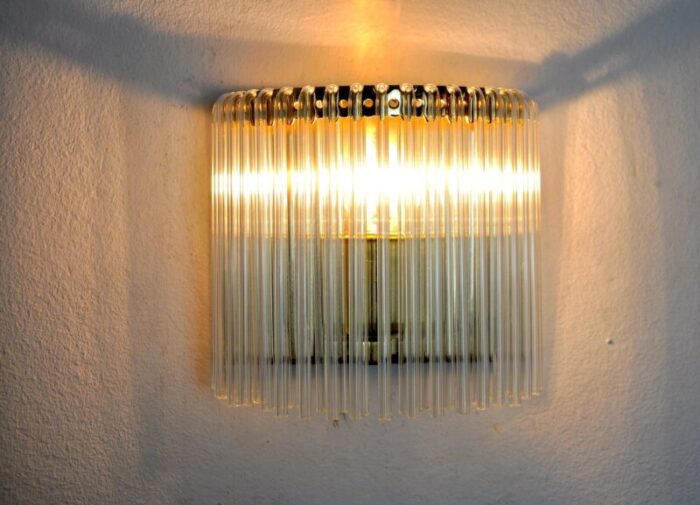 italian glass wall light from venini 1970s 4