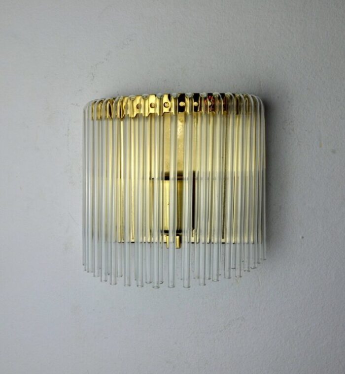 italian glass wall light from venini 1970s 5