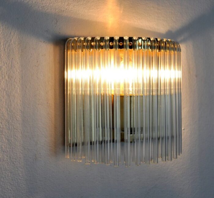 italian glass wall light from venini 1970s 6