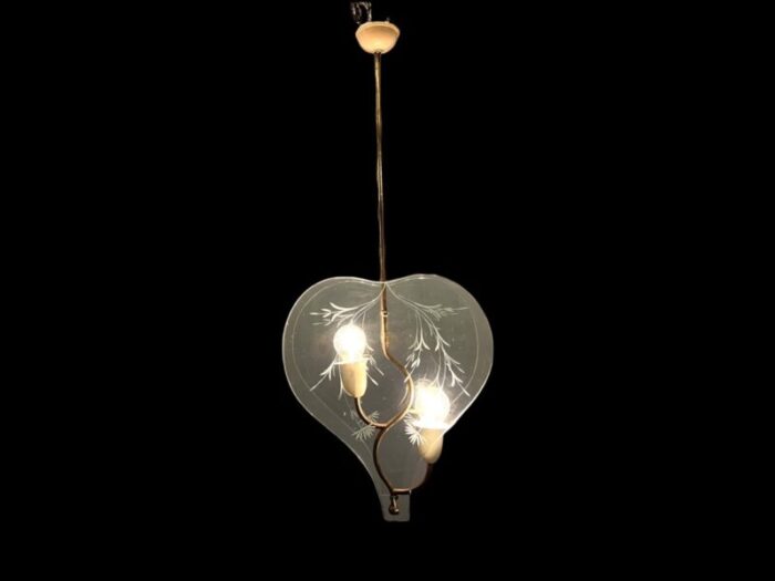 italian light pendant in etched glass by pietro chiesa 2