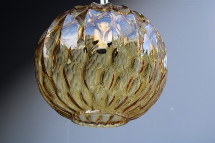 italian murano brass chandelier from venini 1950s 2