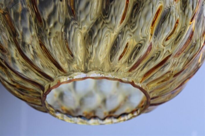 italian murano brass chandelier from venini 1950s 6