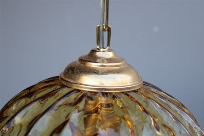 italian murano brass chandelier from venini 1950s 7