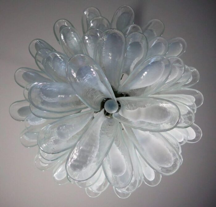 italian murano chandeliers with petals set of 2 5