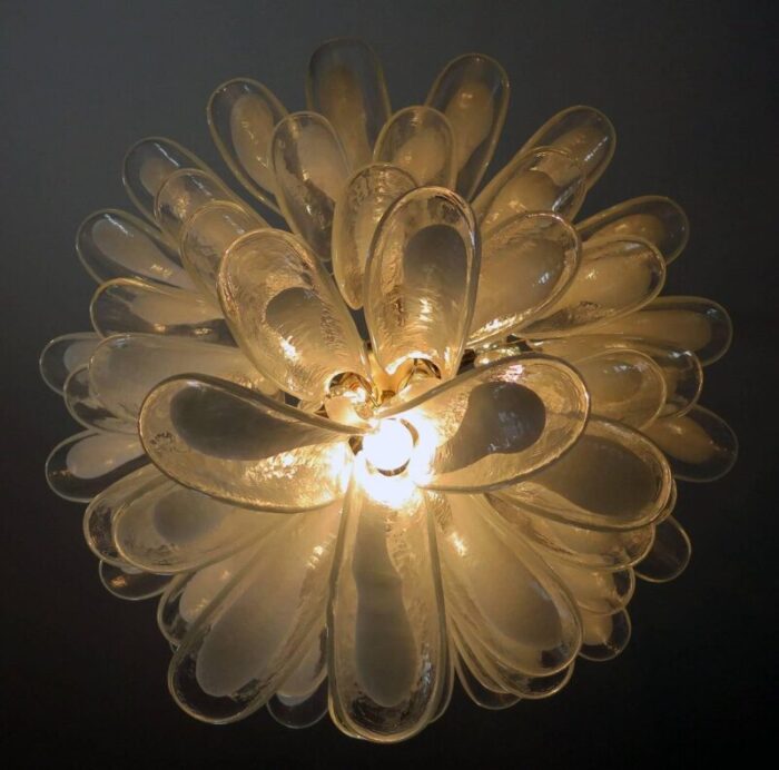 italian murano chandeliers with petals set of 2 7