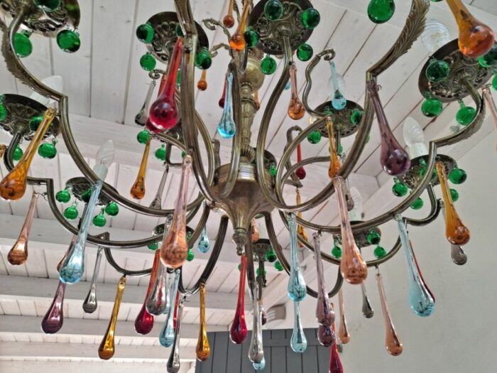 italian murano glass 15 light chandelier 5