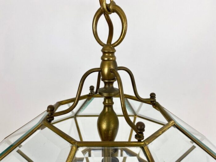 italian octagonal diamond shaped chandelier in fontana arte style 9