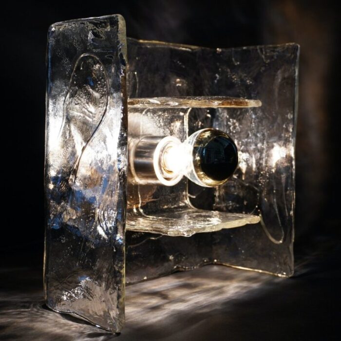 italian smoked glass sconce by carlo nasion for mazzega 1970s 4