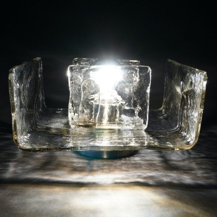 italian smoked glass sconce by carlo nasion for mazzega 1970s 6