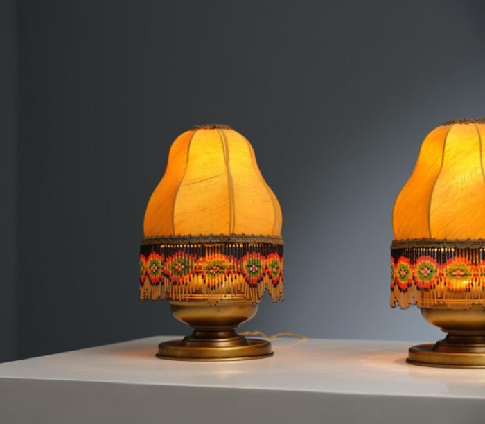 italian table lamps 1960s set of 2 8650