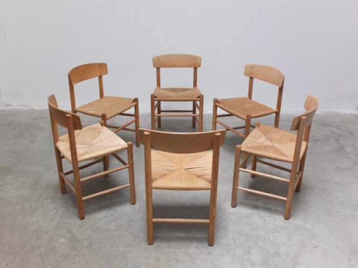 j39 dining chairs by brge mogensen for fdb mbler 1947 set of 6 6428