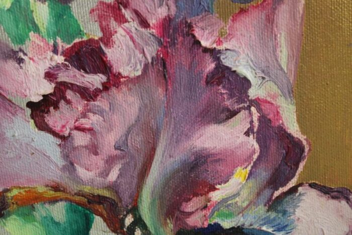 juris jurjans purple irises 1998 oil on canvas 2563