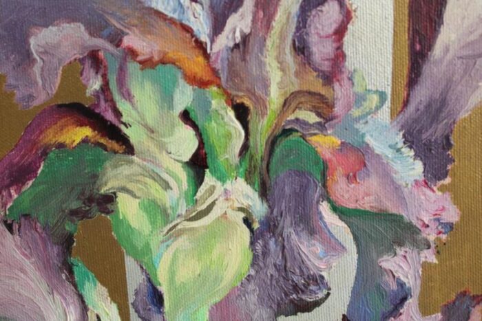 juris jurjans purple irises 1998 oil on canvas 5623