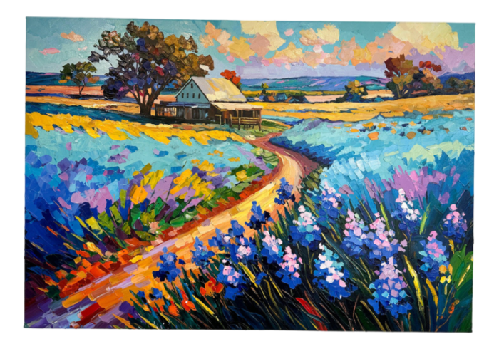 k husslein blue bonnets calling me home oil on canvas 2506