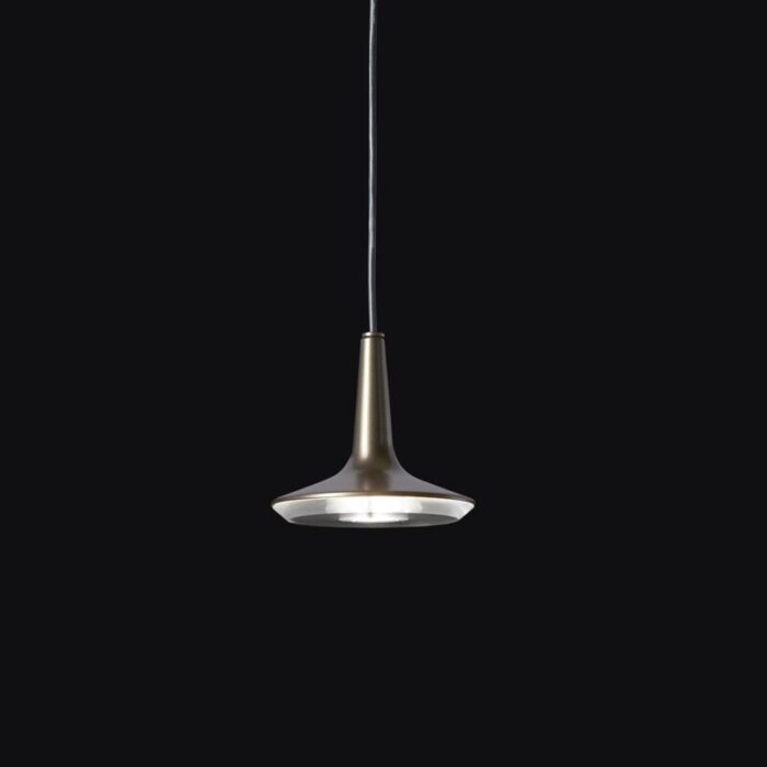 kin 478 bronze suspension lamp by francesco rota for oluce 2