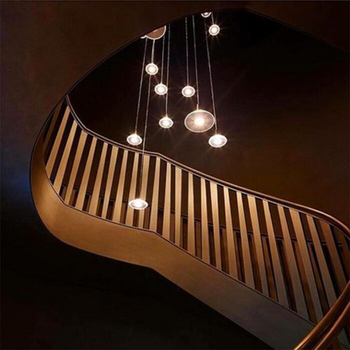 kin 478 bronze suspension lamp by francesco rota for oluce 4