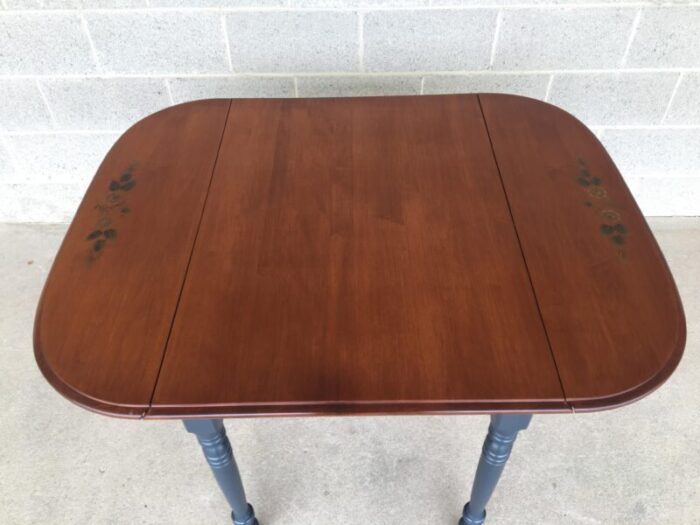 l hitchcock maple paint decorated drop leaf dining table rare color 4455