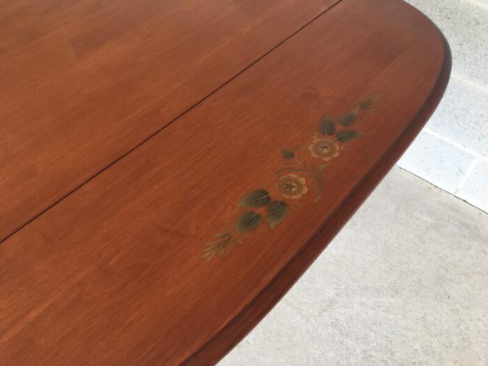 l hitchcock maple paint decorated drop leaf dining table rare color 8693