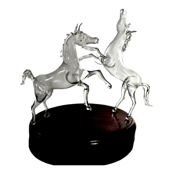 lamp work hand blown horse stallion figurines 775 1854