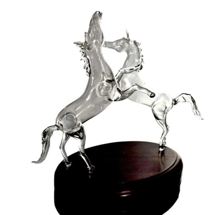 lamp work hand blown horse stallion figurines 775 2197