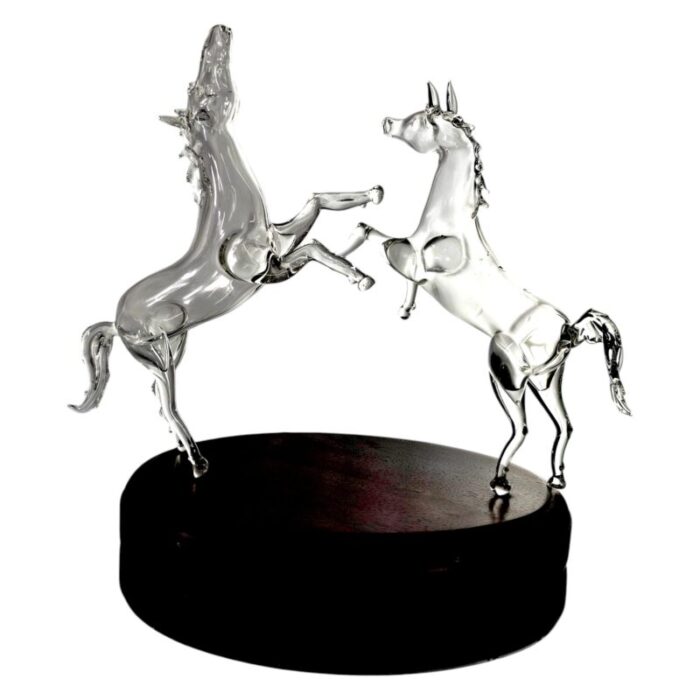 lamp work hand blown horse stallion figurines 775 4271