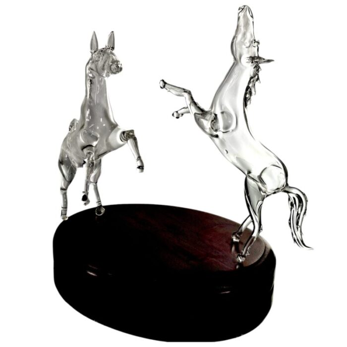 lamp work hand blown horse stallion figurines 775 4861