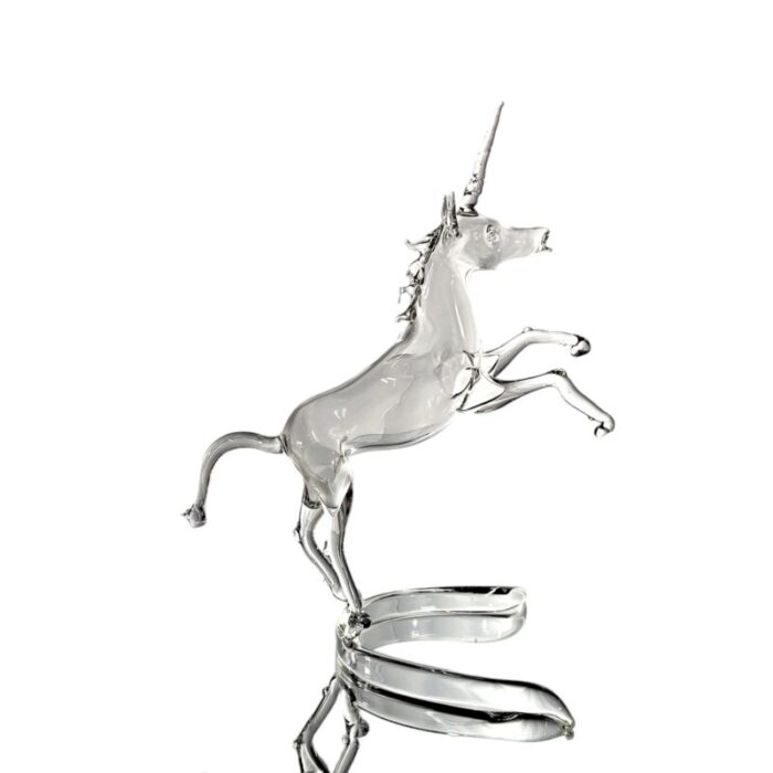 lamp work hand blown unicorn art glass figurine 0131