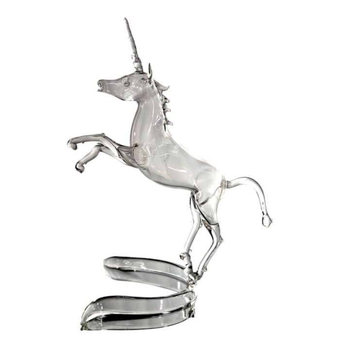 lamp work hand blown unicorn art glass figurine 2455