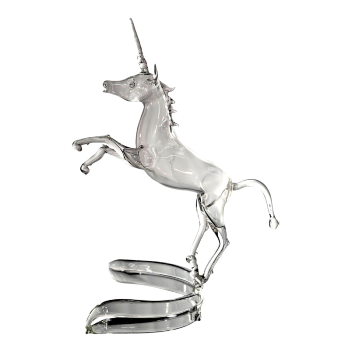 lamp work hand blown unicorn art glass figurine 2477