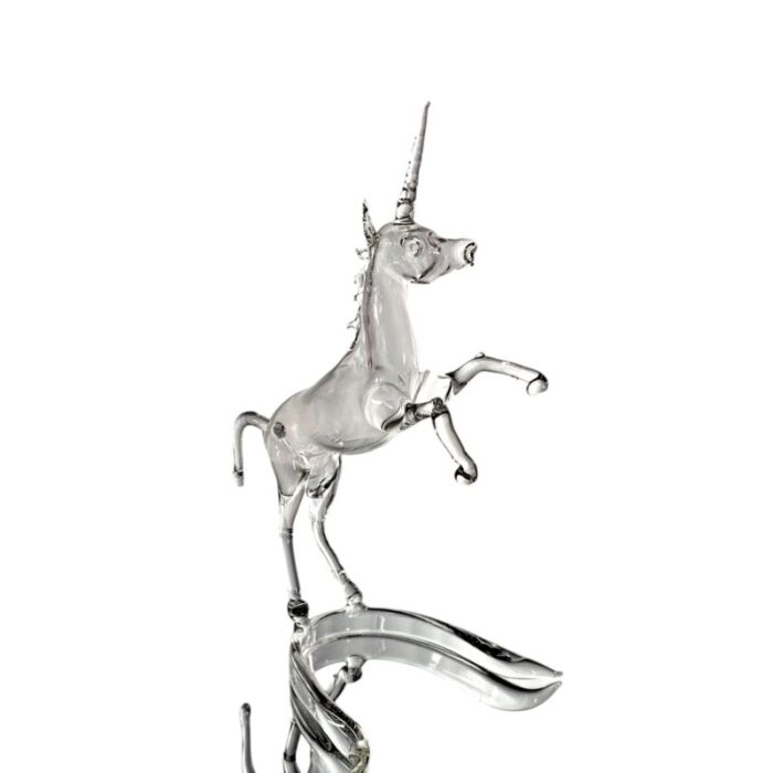 lamp work hand blown unicorn art glass figurine 2496