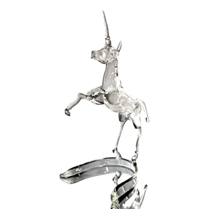 lamp work hand blown unicorn art glass figurine 3418