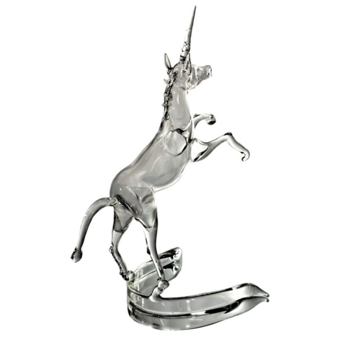 lamp work hand blown unicorn art glass figurine 7175