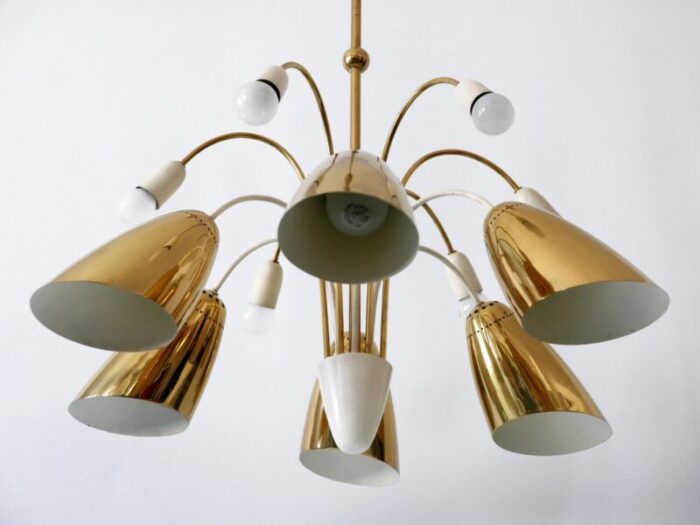 large 12 armed sputnik chandelier from vereinigte werkstaetten 29