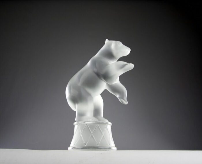 large crystal circus bear sculpture from lalique 2000s 3486