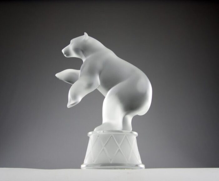 large crystal circus bear sculpture from lalique 2000s 3940