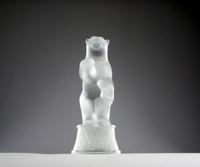 large crystal circus bear sculpture from lalique 2000s 9392