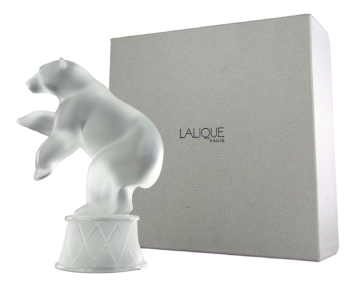 large crystal circus bear sculpture from lalique 2000s 9633