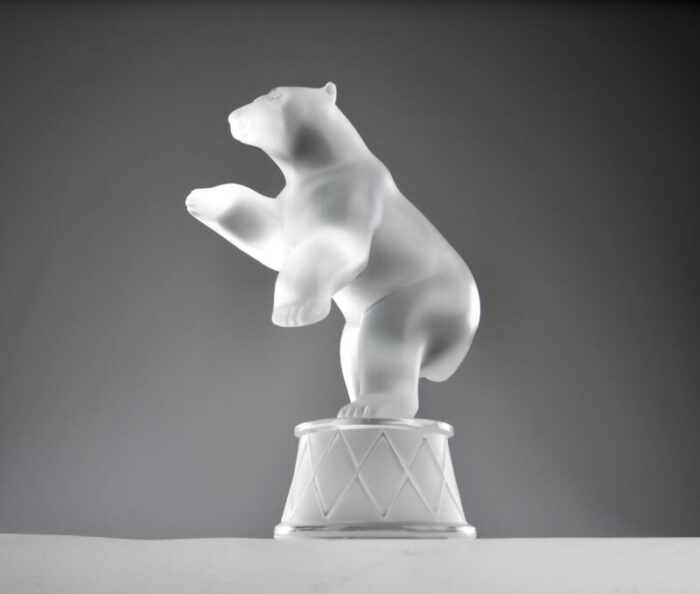 large crystal circus bear sculpture from lalique 2000s 9874