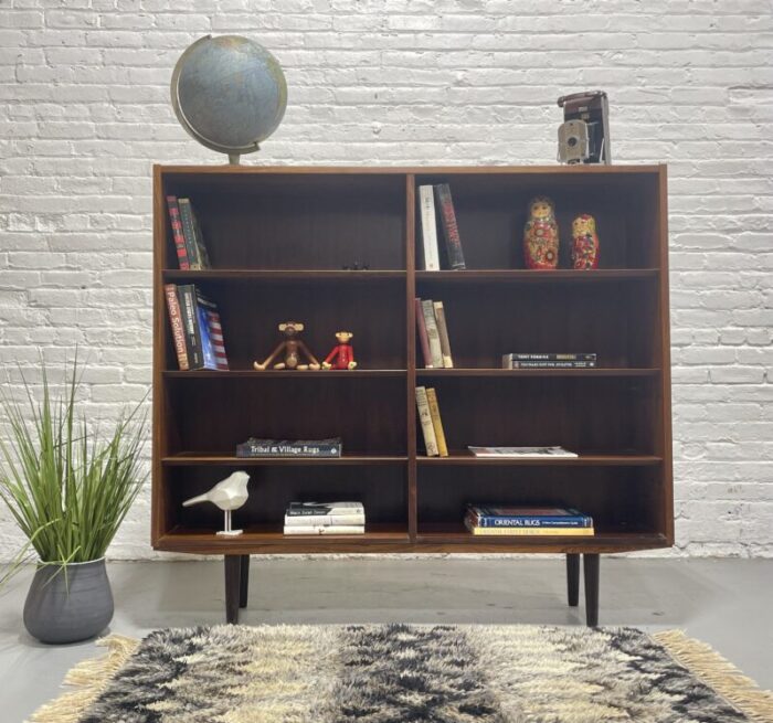 large danish mid century modern rosewood bookcase c 1960s 5405