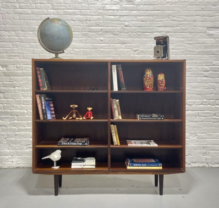 large danish mid century modern rosewood bookcase c 1960s 6797