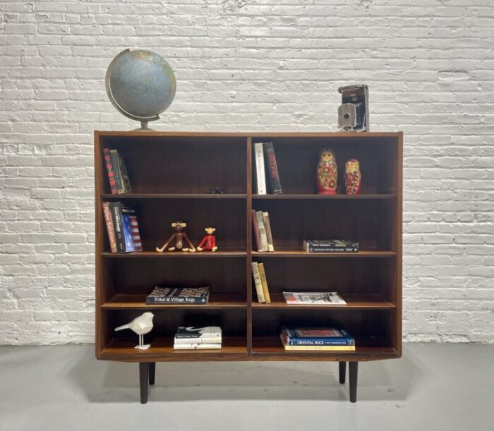 large danish mid century modern rosewood bookcase c 1960s 8441